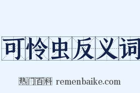 可怜虫反义词是什么意思的图片